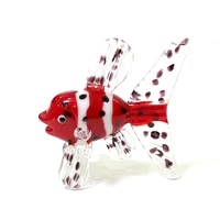 cute murano glass clown fish miniature figurine craft ornaments creative desktop aquarium decor sea animal statue gift for kids