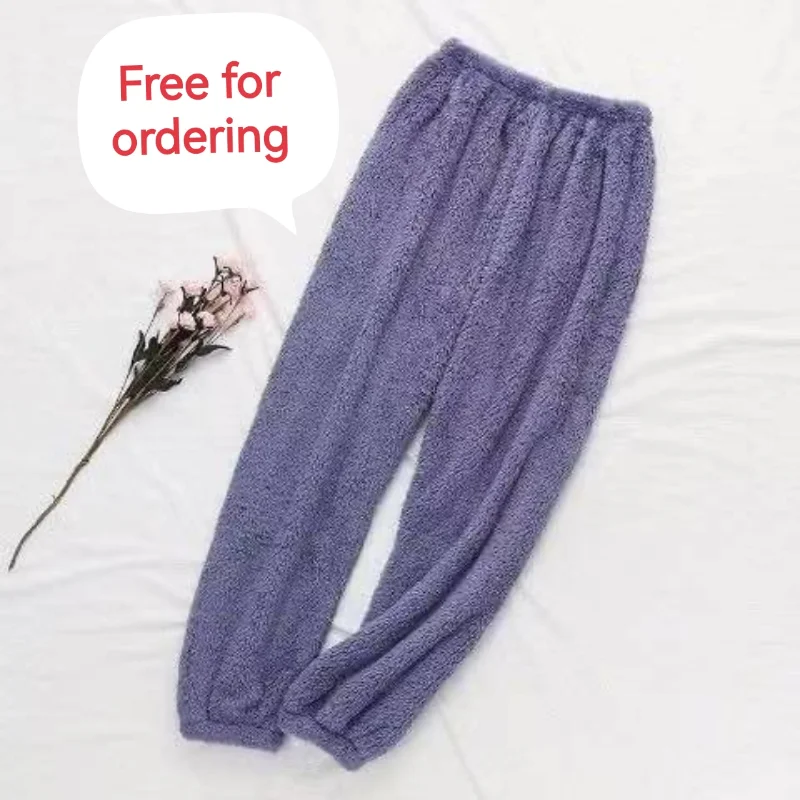 Kawaii High Quality Girl Plush Cartoon Pajamas winter Women's Flannel Pajamas Thickened Padded Night Robe Homewear Set pijama