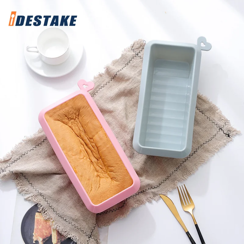 

1 Pc Rectangular Toast Tool Bread Loaf Pan Box Oven Household Baking Tray Silicone Cake Mold Souffle Dishes & Ramekins Bakeware