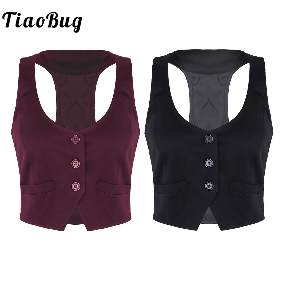 Женский классический жилет винтажное платье в стиле стимпанк куртка Racerback