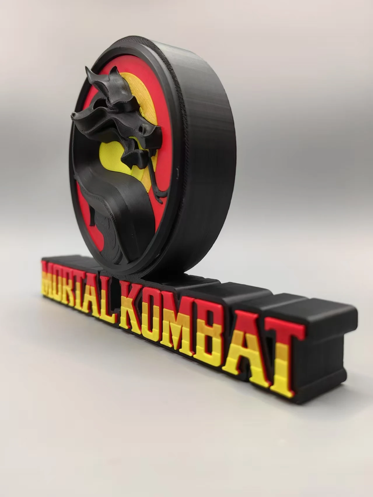 Фото Объемная вывеска/декоративный элемент с логотипом Mortal Kombat 3D №3