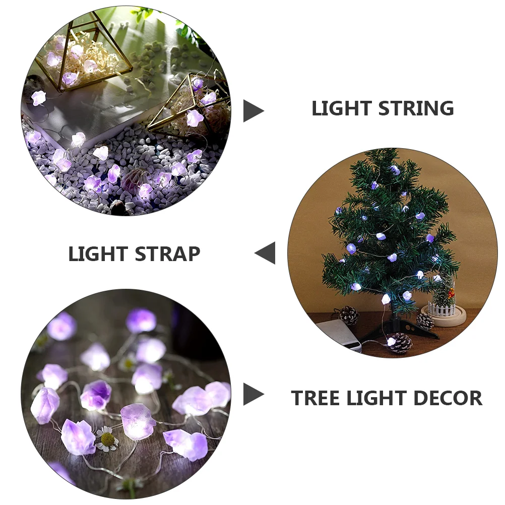 Вечерние светильники декор аметист гирлянды для украшения фестиваля сада