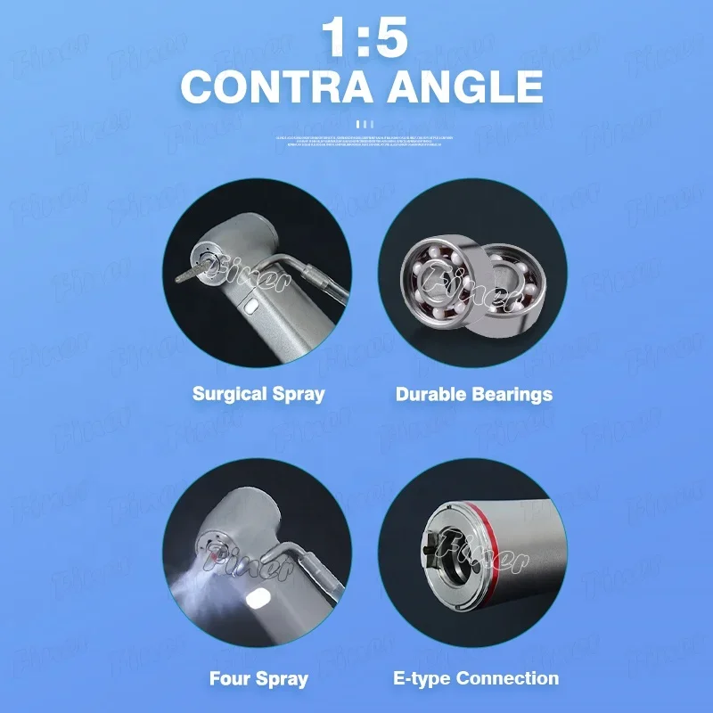 200000 об/мин den tal наконечник 1:5 красный кольцевой увеличивающий с волокном