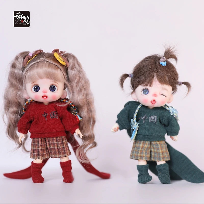 

1/12 bjd OB11 Clothes 3pcs Rabbit ear hoodie set Casual for Obitsu11, Molly Doll Apparel, GSC, P9 Body, 1/12bjd Doll Clothes A