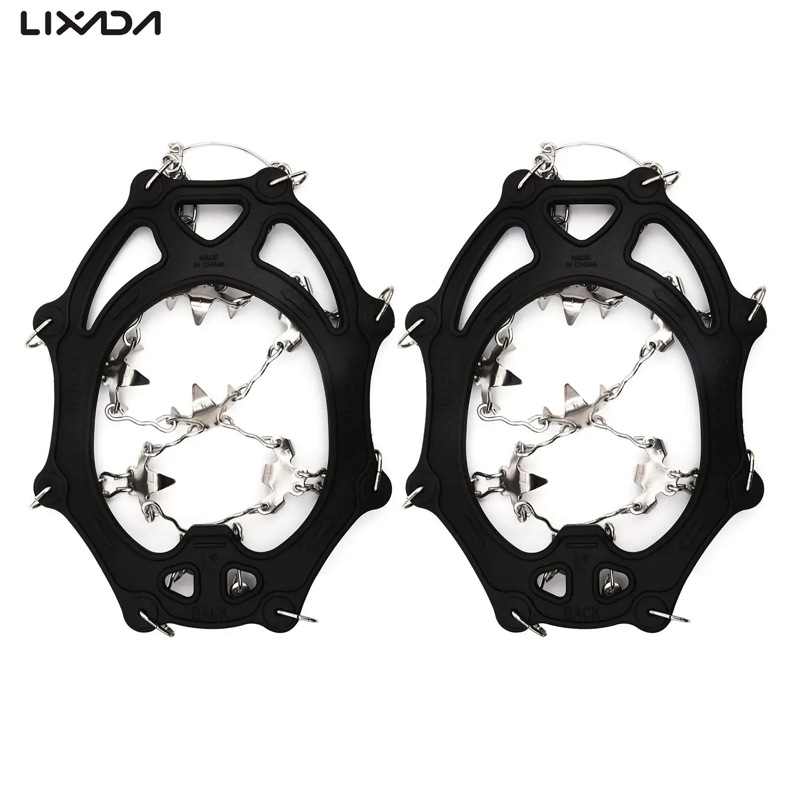 

Ice Claw 201 26-Tooth Outdoor Ice and Snow Climbing Anti-slip Shoe Grips by Stainless Steel Ice Claws for Trail Running Hiking