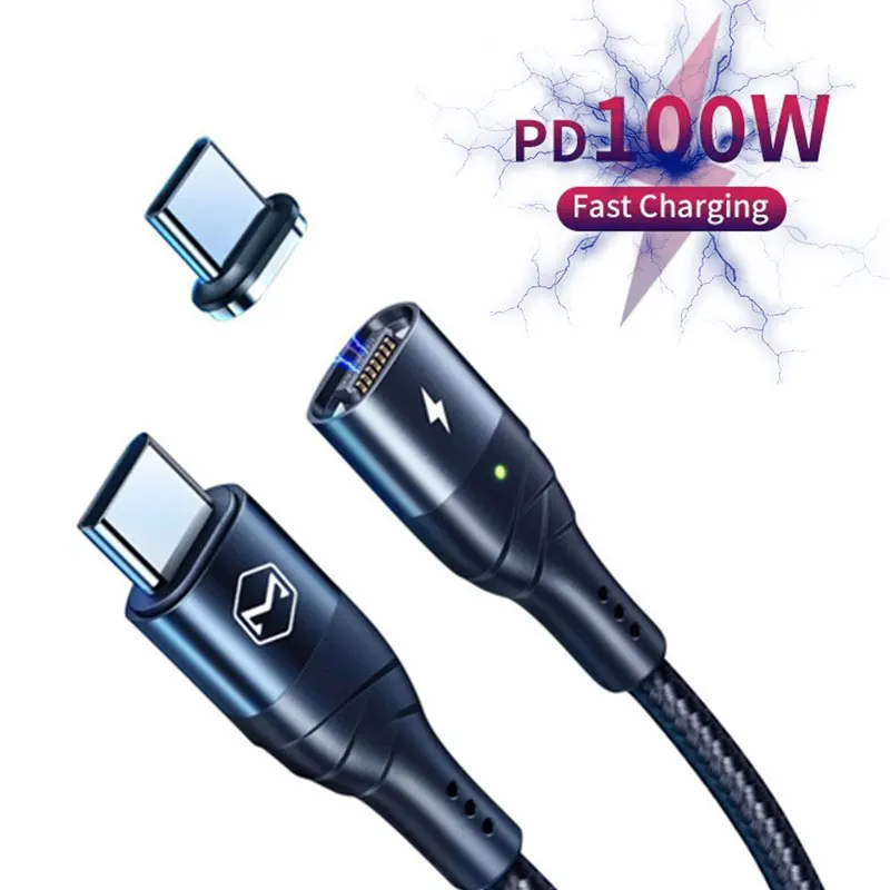 

Кабель USB C на USB Type C Магнитный 100 Вт PD для быстрой зарядки и передачи данных для MacBook Huawei Sumsung Xiaomi Type C, зарядный кабель для телефона