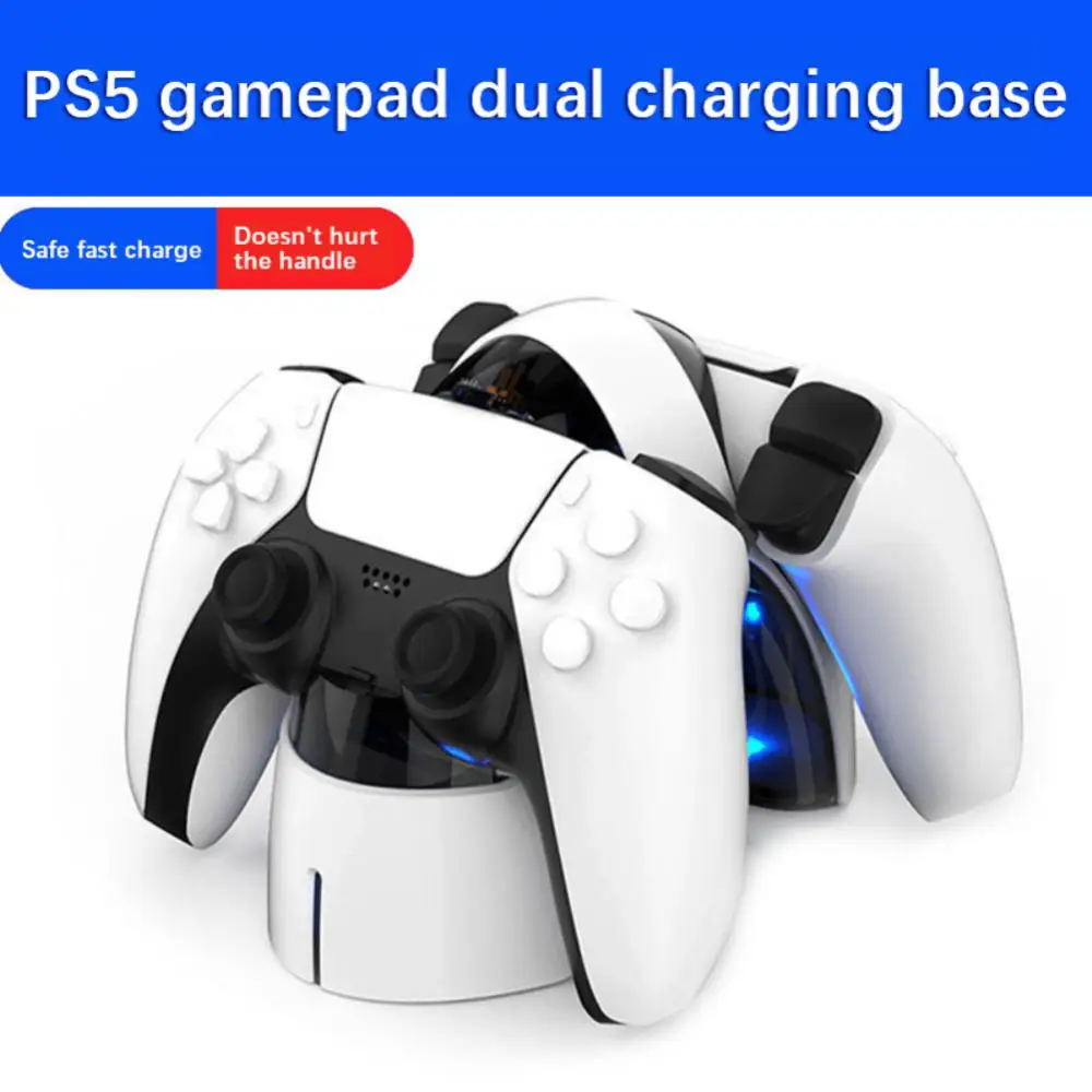 

For Ps5 Practical Controller Charger Station White Controller Charger Fast Charging Gamepad Charger Base Charger Copper Terminal