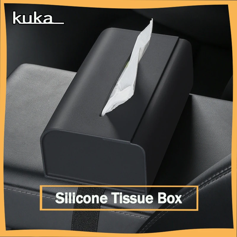 

Чехол для салфеток Tesla Model 3 S X Y из силикагеля, скрытый за экраном держатель для салфеток, внутренняя сумка для хранения, автомобильные аксесс...