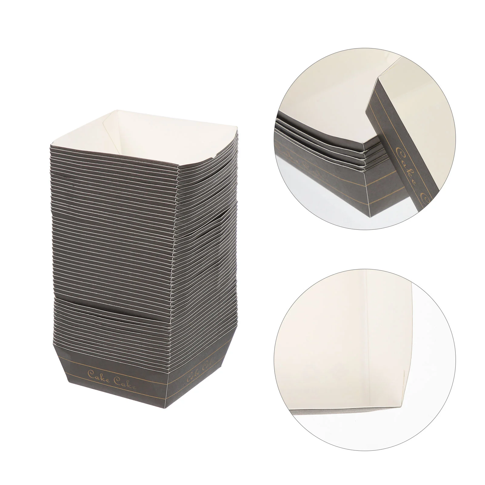 

100Pcs Mousse Cake Paper Cups Square Cake Cups Disposable Cake Cups Party Cupcake Liners