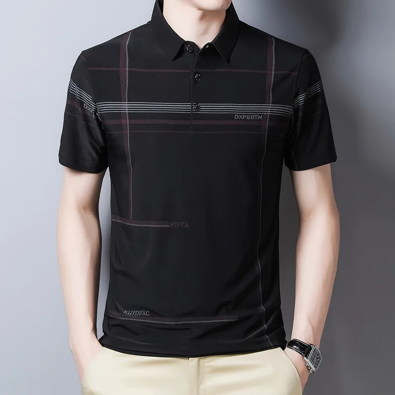 

Summer New Men's Short-sleeved T-shirt Sports Polo Shirt Quick-drying Ball Clothing