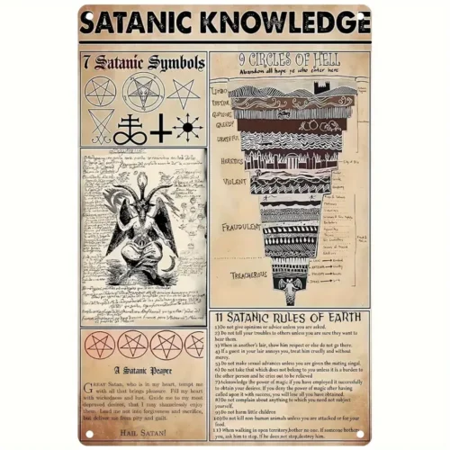 Жестяной знак в винтажном/ретро-стиле металлический плакат табличка знания satolic
