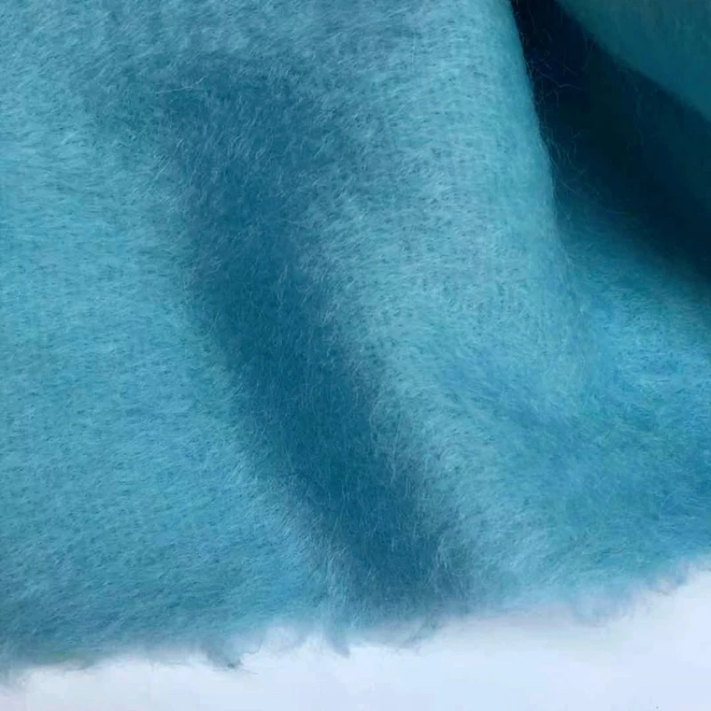 Lake Blue Cashmere Fabric Autumn and Winter Collection Woolen Coat Clothing Fabric