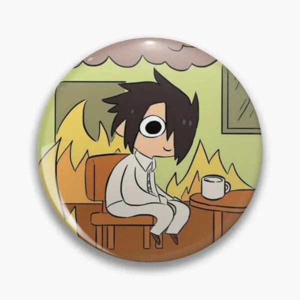 

This Is Fine Ray Soft Button Pin Cartoon Women Lapel Pin Lover Jewelry Cute Funny Brooch Fashion Collar Clothes Creative Badge