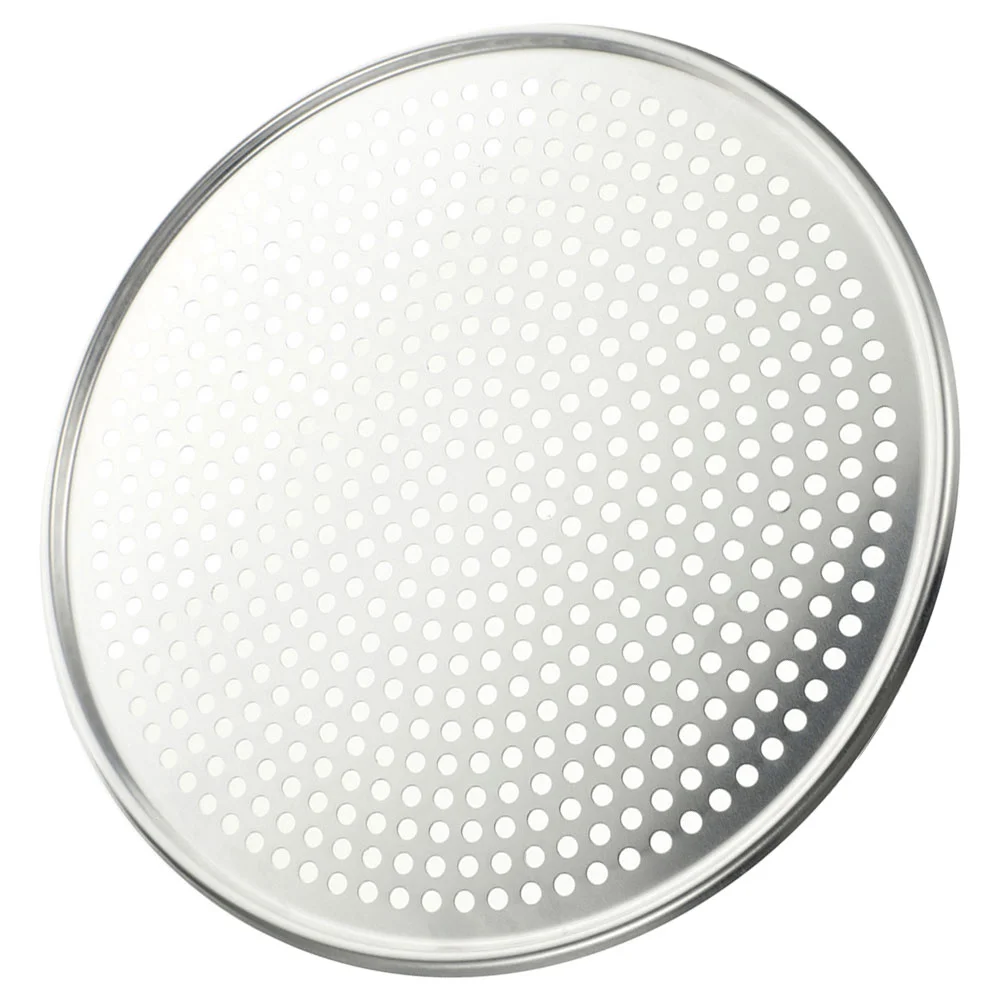 

Round Stainless Steel Pizza Pan With Holes Mesh Pizza Baking Screen Pizza Tray