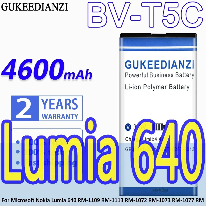 GUKEEDIANZI 4600 мАч 9 5 Втч BV-T5C/BV T5C BVT5C Сменный аккумулятор для Nokia Microsoft Lumia 640 Lumia640 RM-1073