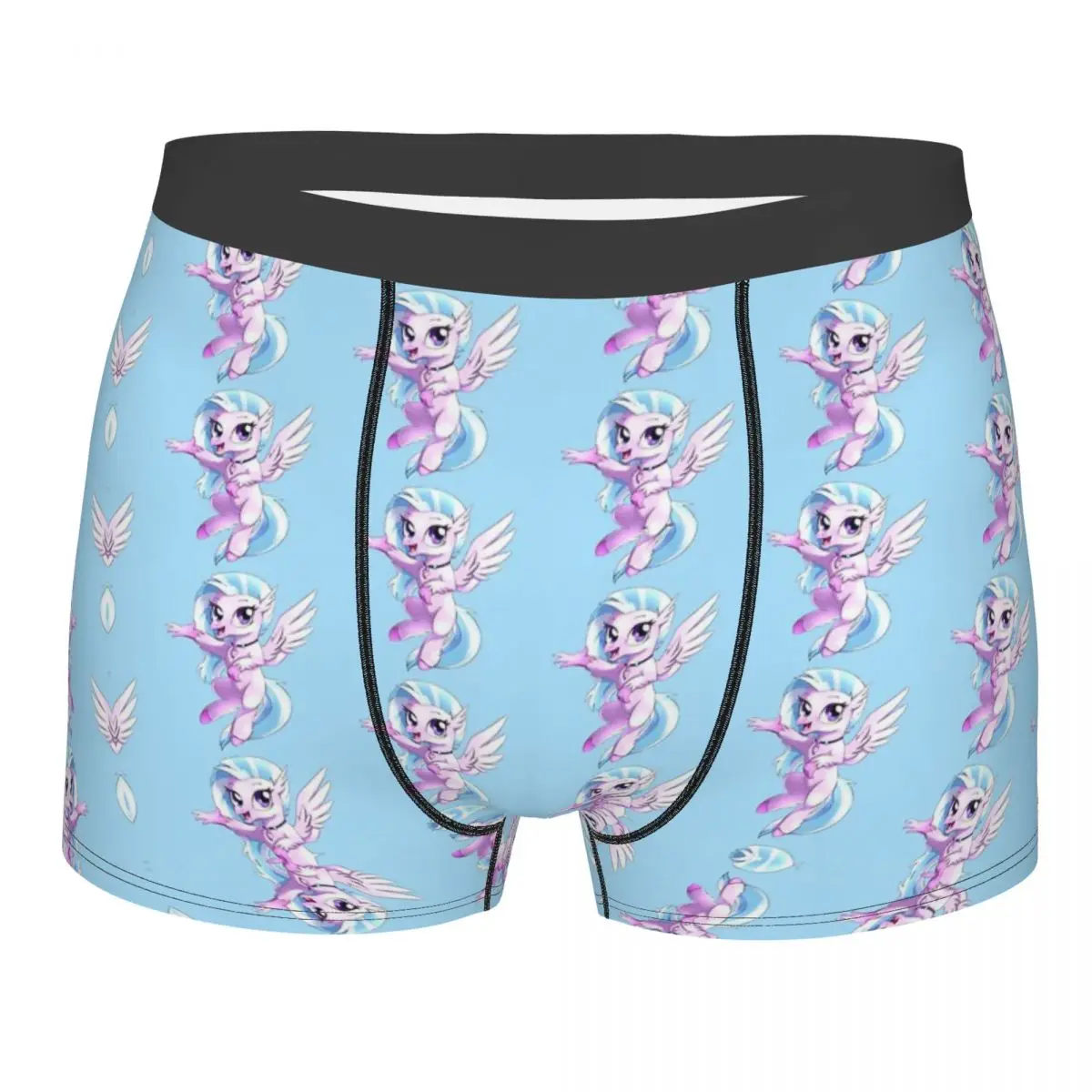 

Silverstream Chibi Men Boxer Briefs Anime Rainbow Friendship is Magic A New Generation Breathable Funny Underwear High Quality