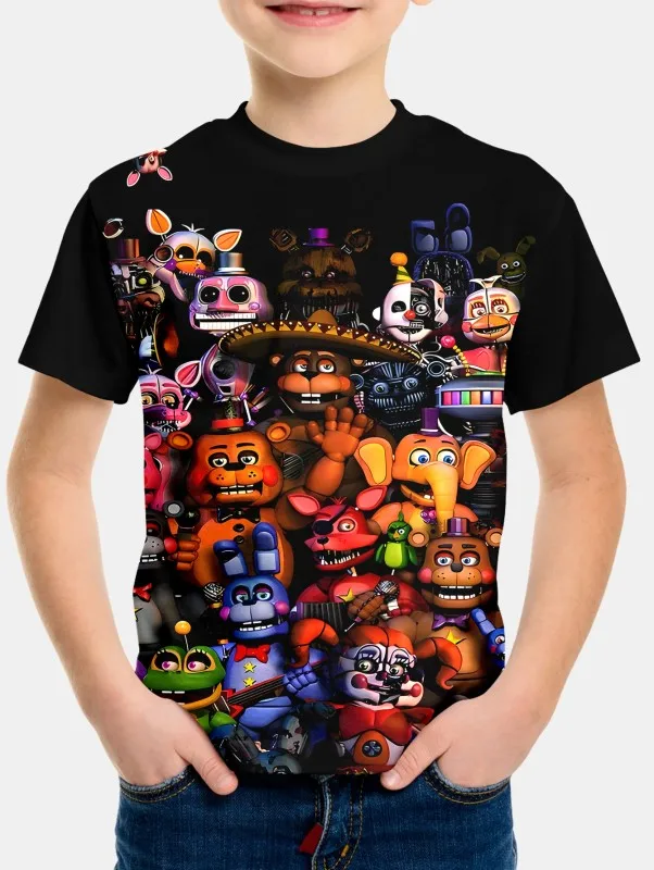 Футбольная рубашка с 3D принтом для мальчиков Five Nights at Freddy Fnaf из микрофибры в