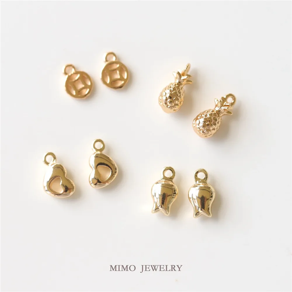 

MIMO JEWELRY Copper plated genuine gold micro inlaid zircon sunflower pendant Flower Pendant DIY manual accessories