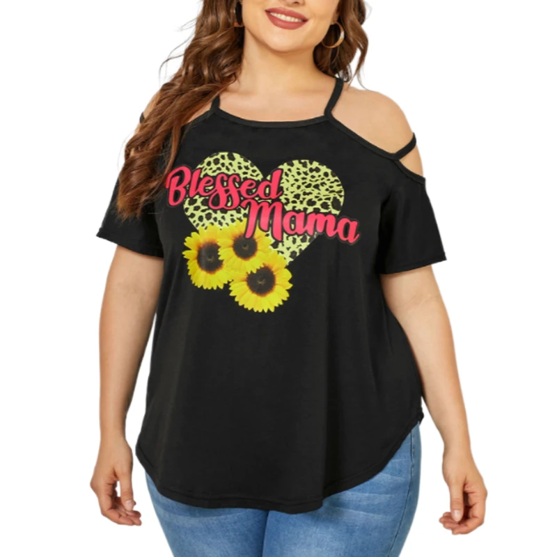 

Women Summer 2022 Plus Size 4Xl T Shirt Casual Short Sleeve Tops Tees Sexy Cut Hollow Out T-Shirt Loose Female Ropa De Mujer