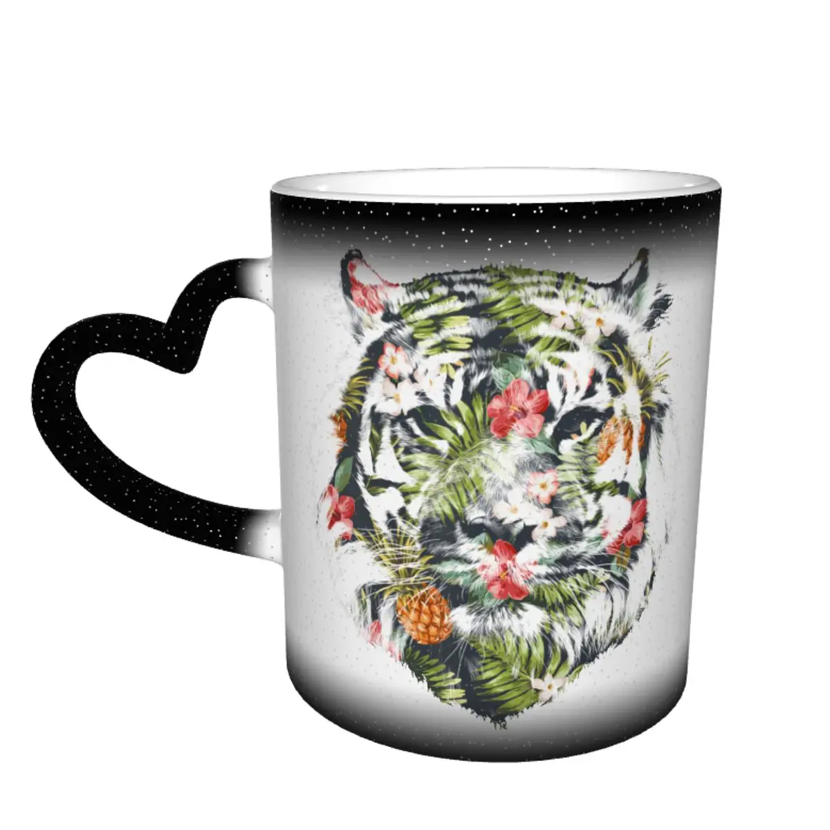 

Tropical Tiger Flower Mug Tiger Cool Pottery Mug Cereal That Changes Color Wholesale Cups