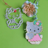 beautiful kitten cutting dies for english letters scrapbooks reliefs craft stamps photo album puzzl