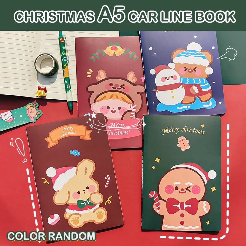 

Милый Рождественский блокнот А5, тетрадь для упражнений, милый снеговик, олень, фотоальбом для письма, корейские канцелярские принадлежности, школьный поставщик