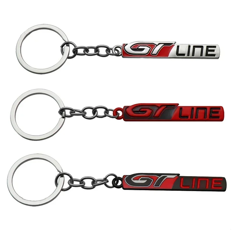 Автомобильный брелок металлический для ключей Peugeot GT Line 106 107 108 307 308 406 408 208 301 206 3008