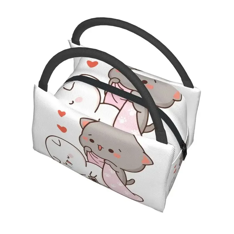 Термоизолированная сумка для ланча Peach And Goma Mochi Cat Drooling Женская Портативная