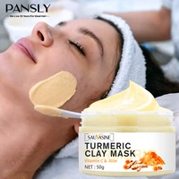 turmeric mud mask facial purification deep cleansing brightening oil control beauty anti acne skincare facial mud mask