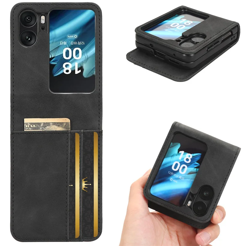 

Роскошный кожаный чехол-книжка с откидной крышкой для OPPO Find N2