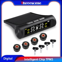 threespme digital display car tpms auto tyre pressure tester hd digital lcd display auto alarm tool wireless 4 external sensor