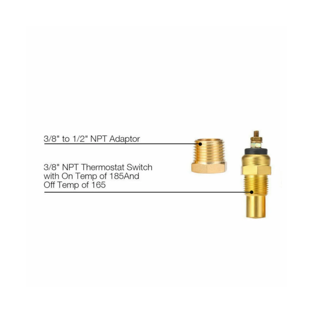 165 °F до 185 NPT 3/8 Автомобильный Вентилятор охлаждения двигателя электрический