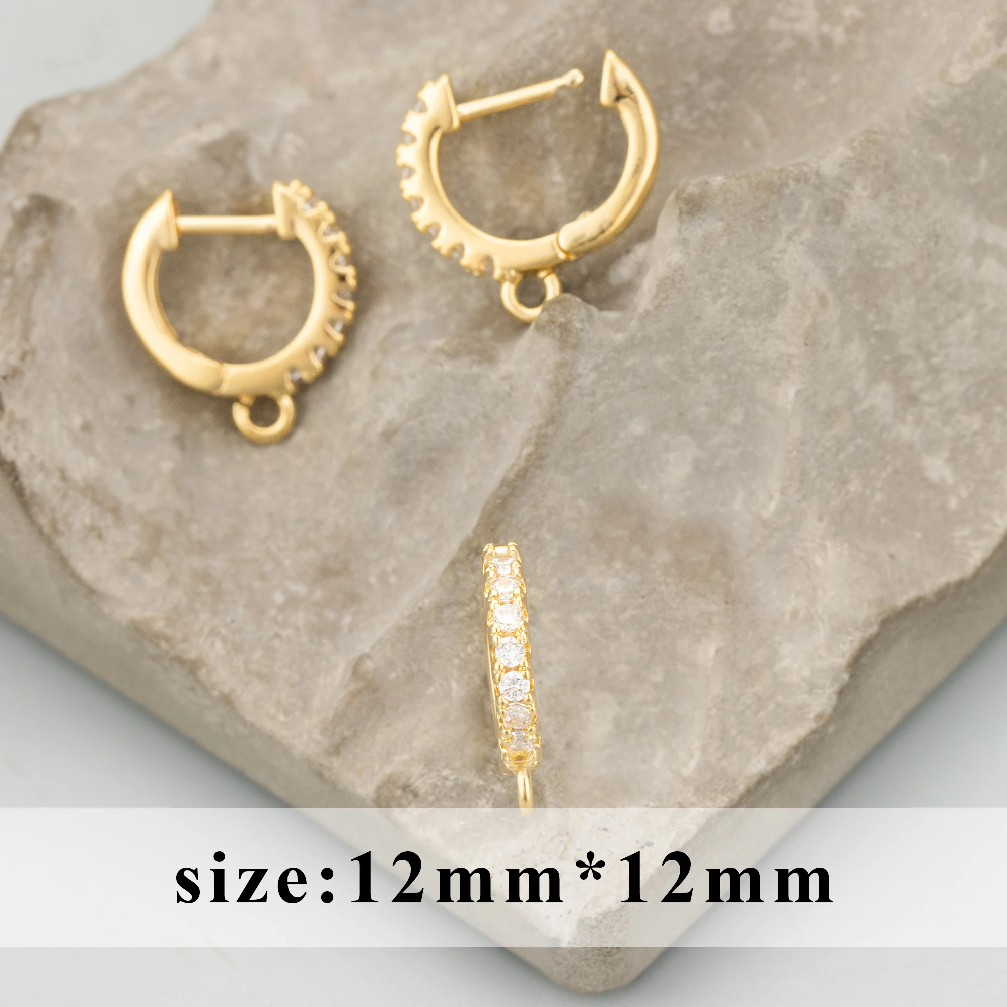 Фото GUFEATHER, 6 шт./лот, MG23, ювелирные аксессуары, PVD, родиевое золото 18 карат, медь, цирконы, подвески, крючки с застежкой, изготовление ювелирных изделий №4