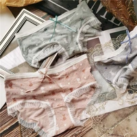 new womens underwear sexy lace panties low waist seamless underpants fashion bow lovely briefs female invisible lingerie