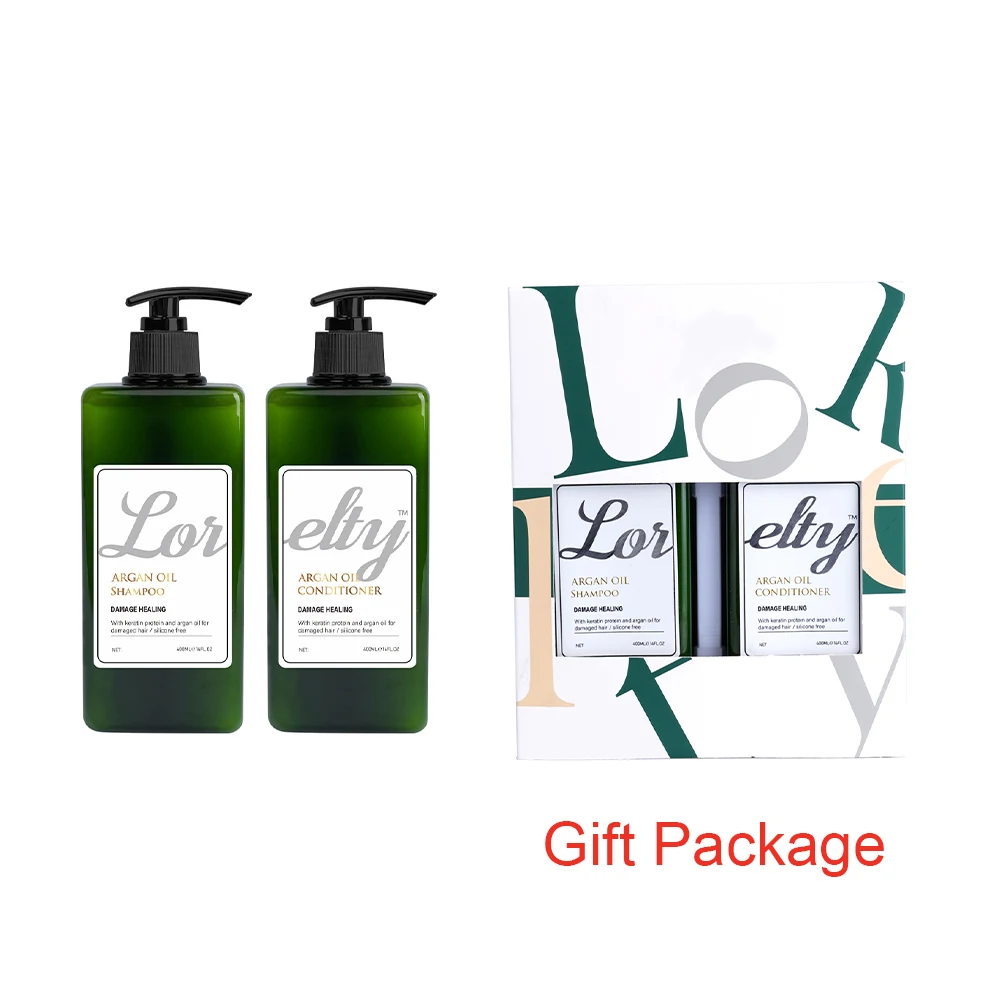 

Lorelty Moroccan Argan Oil Shampoo And Conditioner Set Damage Repair Sulfate free Safe for Color and Keratin Treated Hair