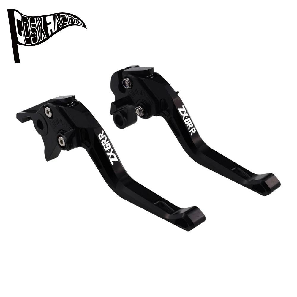 Фото Подходит для ZX6RR ZX6R ZX636R 2000-2004, аксессуары для мотоциклов с ЧПУ, короткие тормозные рычаги сцепления, набор регулируемых ручек №4