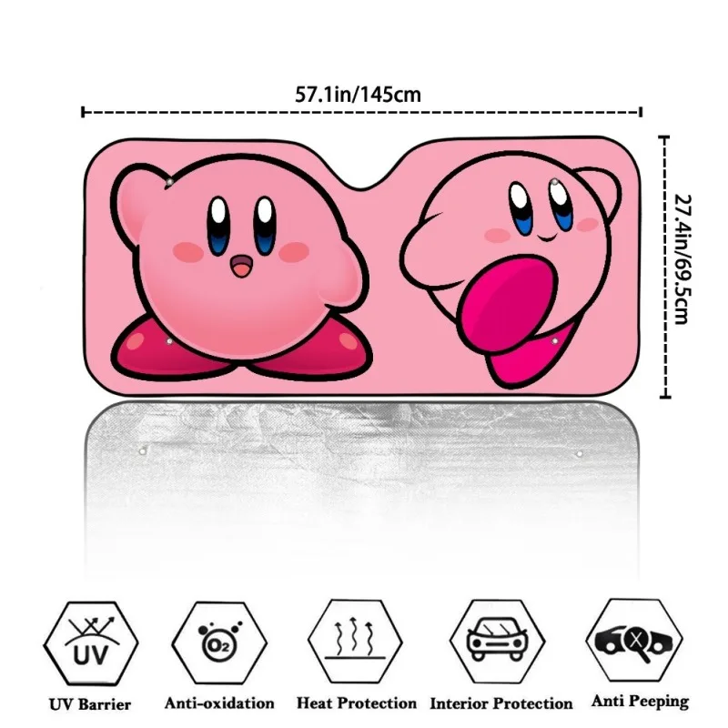 Кирби мультфильм лобовое стекло автомобиля солнцезащитный козырек аниме