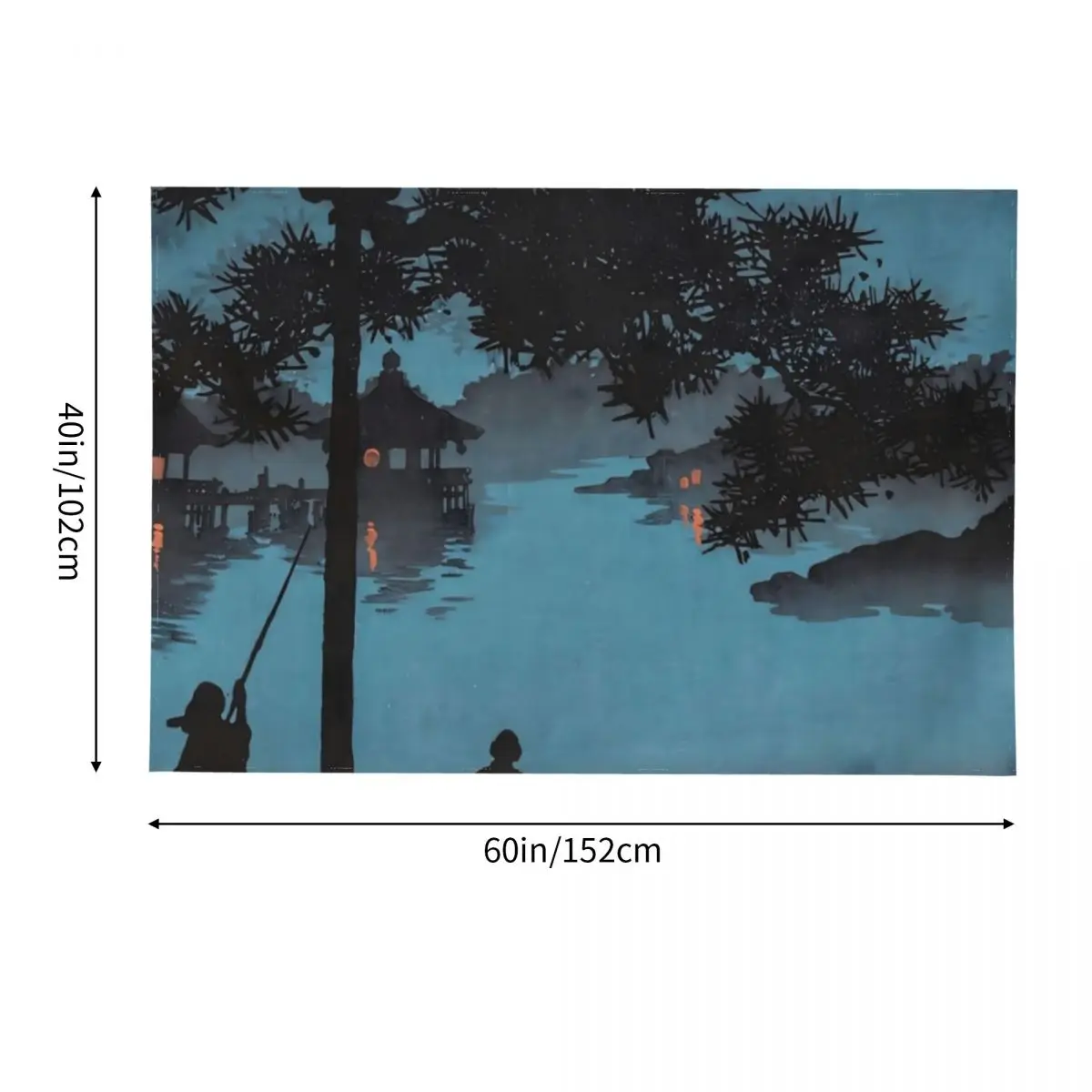 Koho Shoda Stars over Biwa Lake Гобелен Эстетический декор комнаты Эстетическое украшение