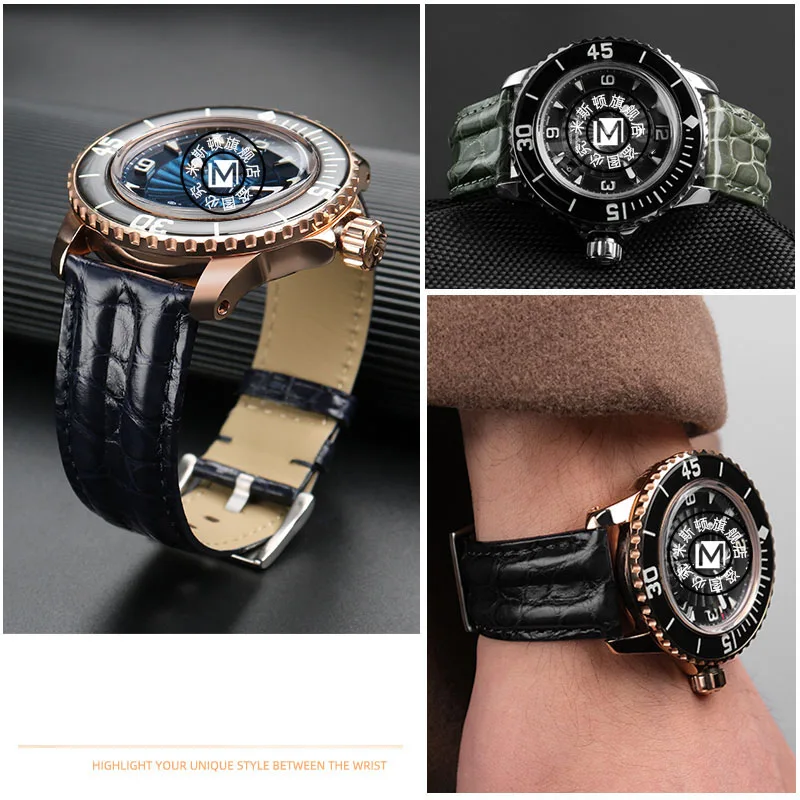 Ремешок для наручных часов из крокодиловой кожи 23 мм