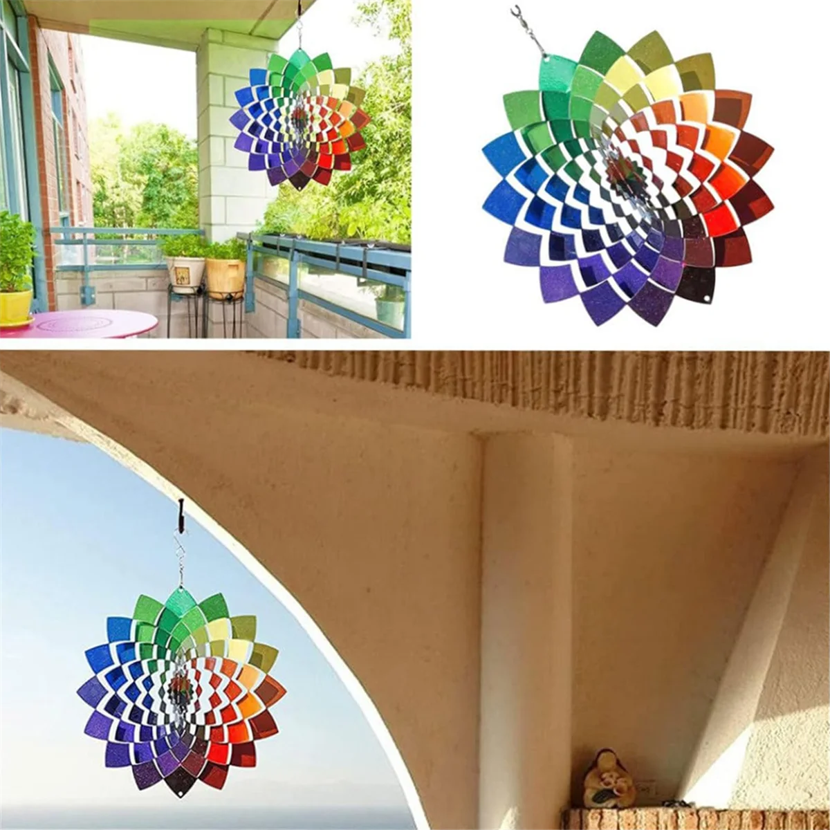 Спиннеры для ветра уличные спиннеры из нержавеющей стали цветные колокольчики