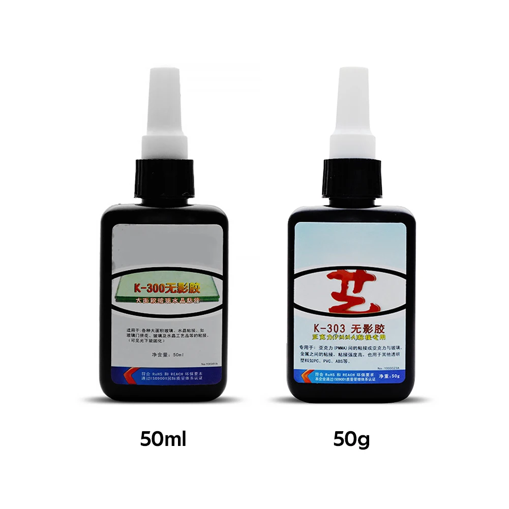 

50ML UV Glue Transparent Shadowless Adhesive For Crystal Glass