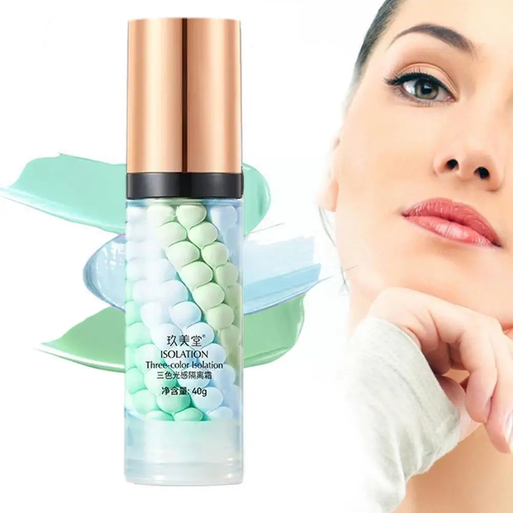 

Трехцветный Радужный изолирующий крем, Осветляющий контур, цвет пор, водостойкий изоляция макияжа, консилер, наполняющая основа M1O5