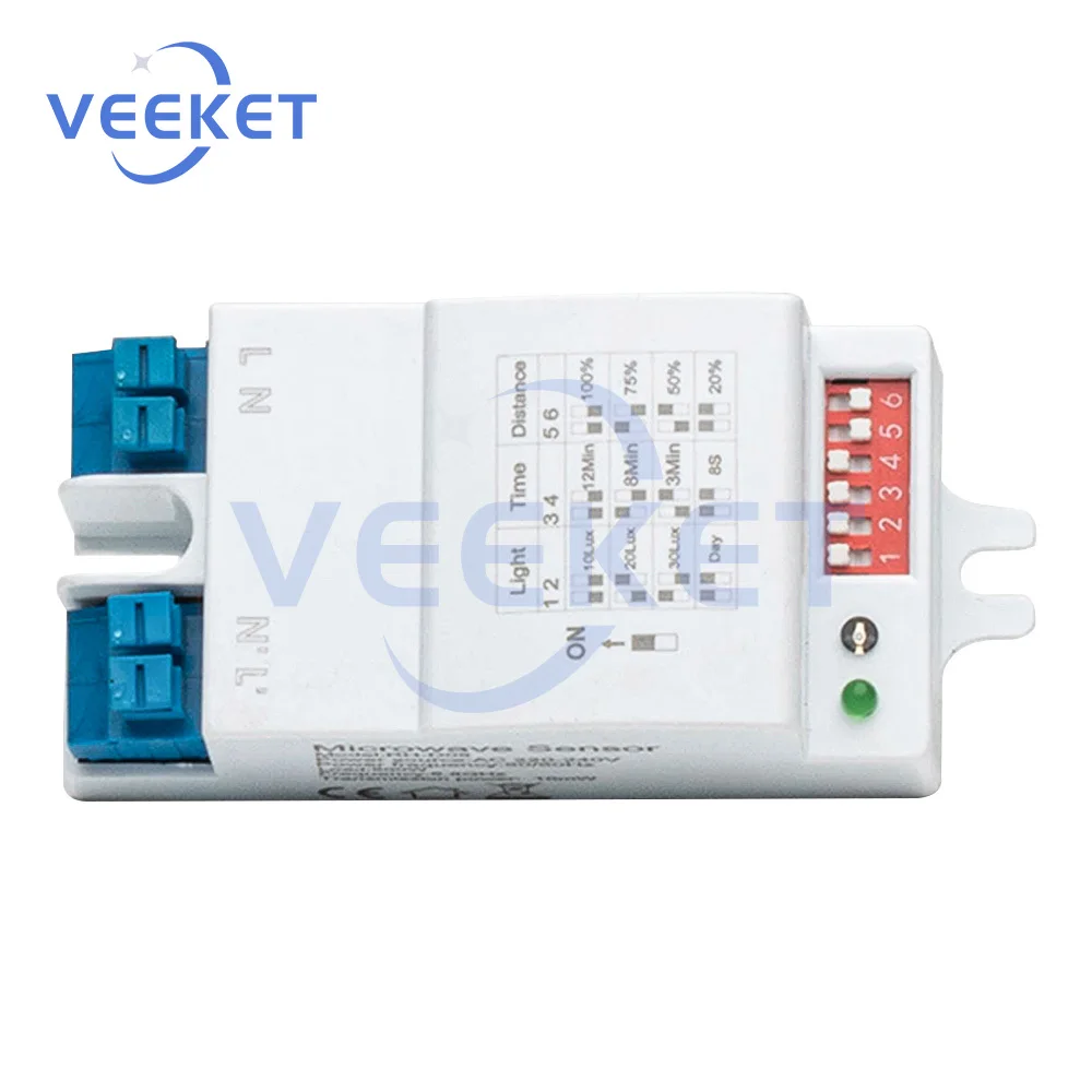 

AC 220-240V 5,8 GHz микроволновый радар, датчик переключения, детектор движения тела для светодиодной лампы
