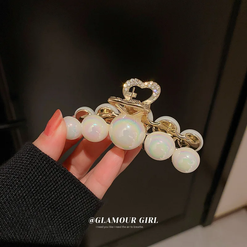 

Модная темпераментная заколка для волос с жемчугом и бриллиантами, новый дизайн, чувственная Акула, зажим, большая заколка, универсальные м...