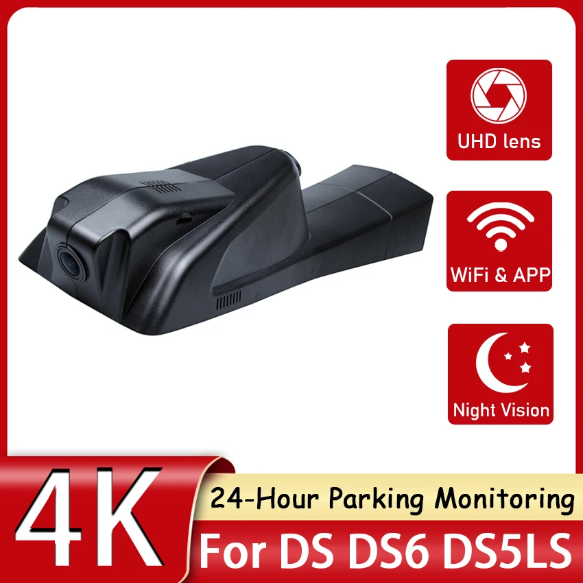 Dash Cam,UHD 4K,Wi-Fi Car DVR Camera Recorder,Dashcam,24-Hour Parking Monitor,170°FOV, For DS DS6 DS5LS 2015 2016 2017 2018 2019