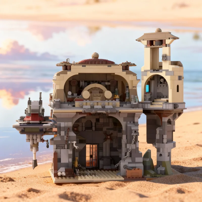 Фото 1581 деталь MOC: Модель расширенной зоны битвы звездных кораблей и ямы для ранкоров, конструктор, образовательная игрушка, художественные кирпичики, креативный набор для сборки, 3D-модель. №3