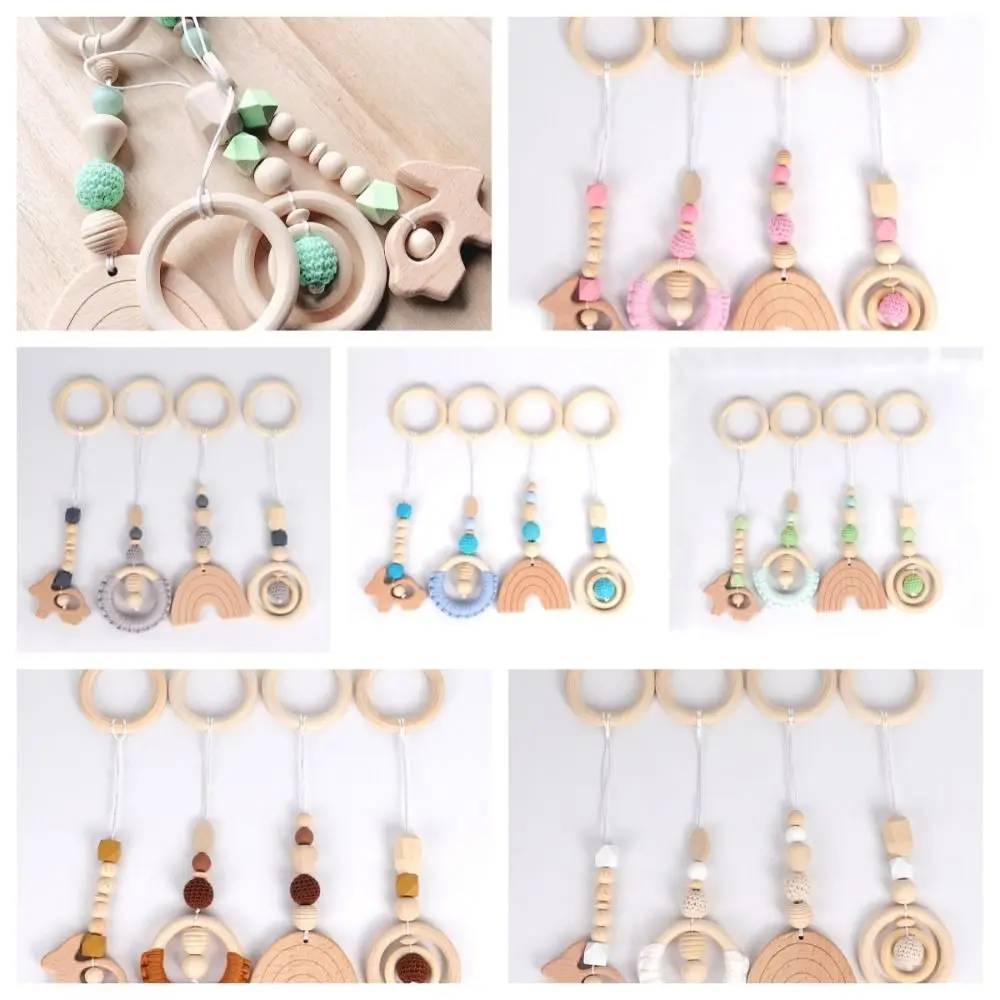 Сенсорная деревянная рама из бука для занятий в спортзале милый вязаный кроше