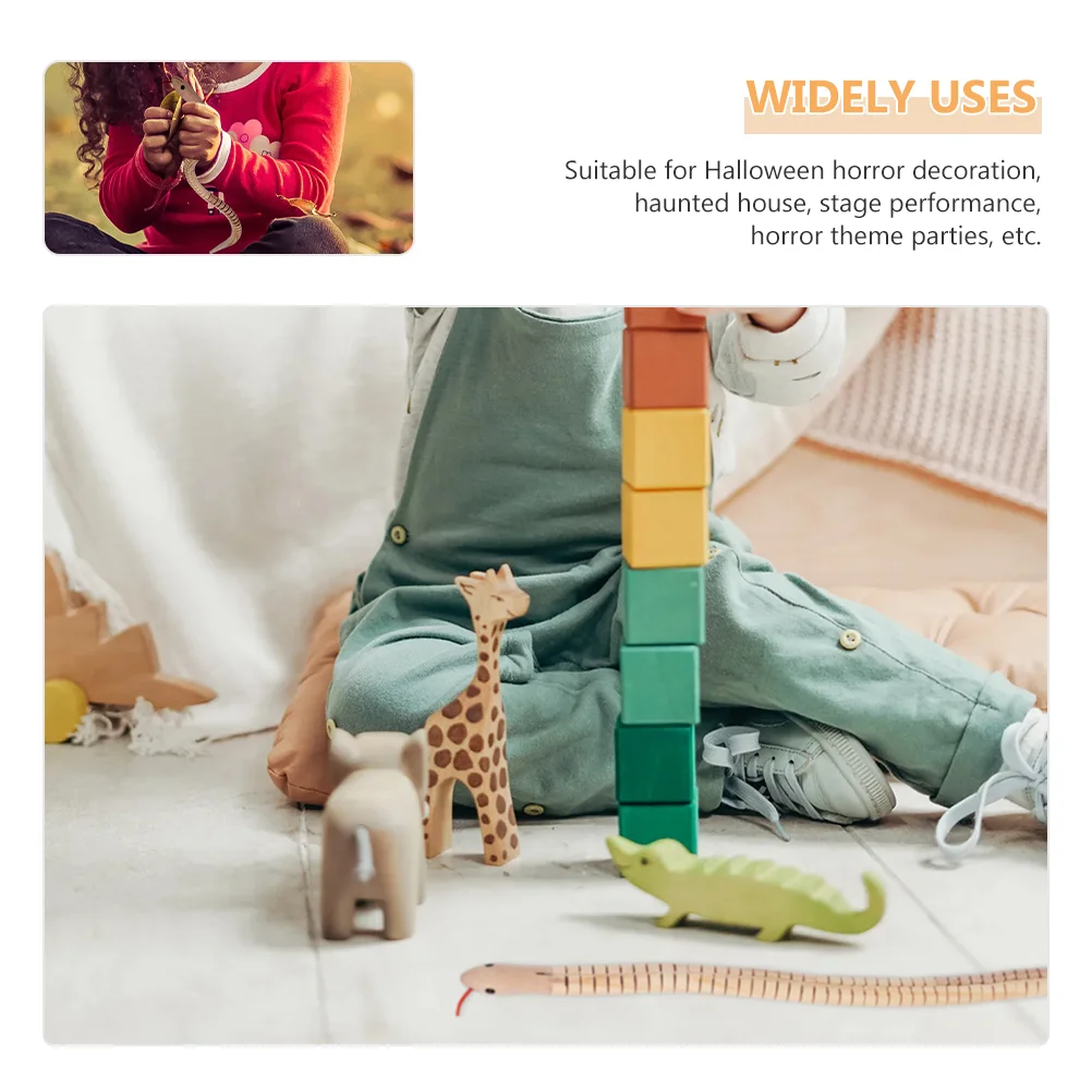 10 шт. игрушка-змея на Хэллоуин деревянные поддельные поделки для детей украшения