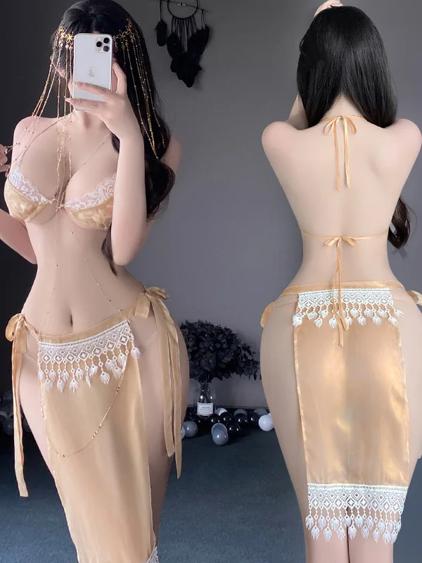 Женский летний комплект из двух предметов привлекательная трехконечная