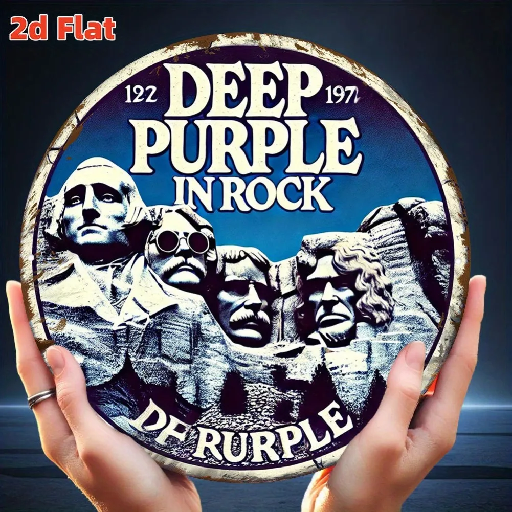 

Металлическая винтажная табличка Deep Purple Rock